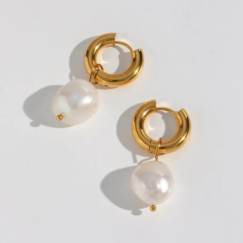 Pearl Hoop Earring