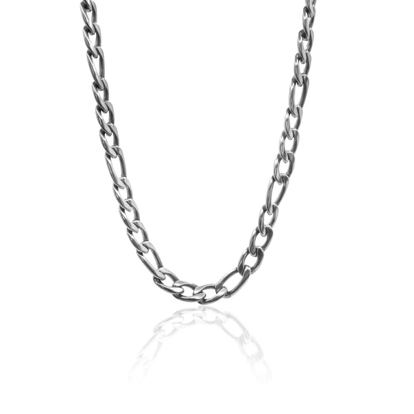 Unisex Figaro Link Chain Necklace (Gold)