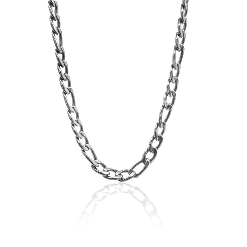 Unisex Figaro Link Chain Necklace (Gold)