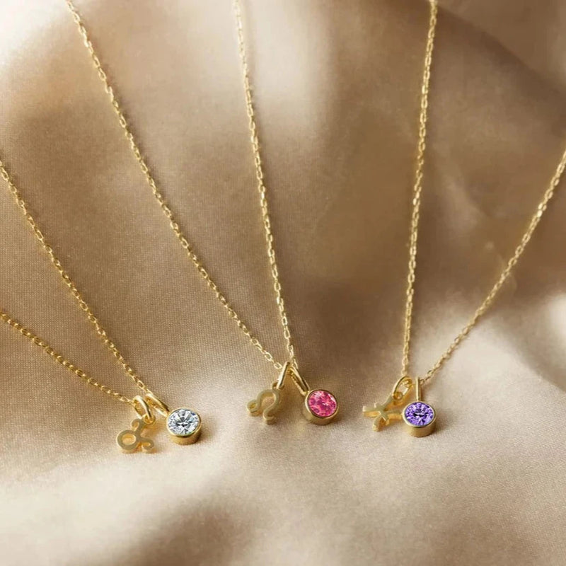 Zodiac Birthstone Necklace