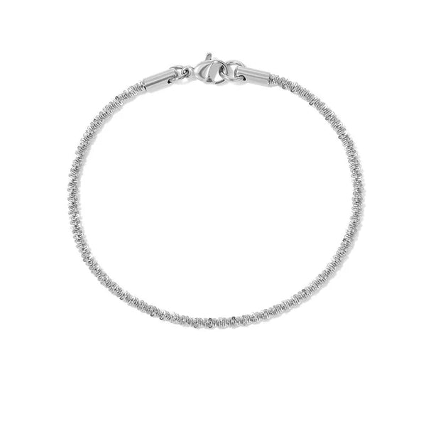 Unisex Sparkling Gypsophila Bracelet (Silver) - LOVE LINK LDN