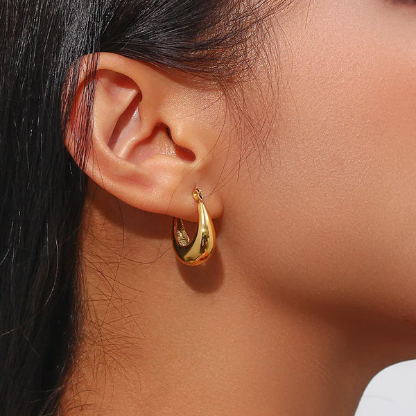 Hollow U Hoop Earrings