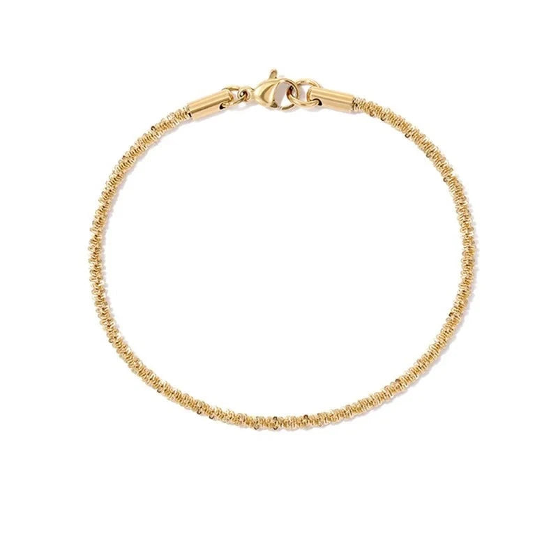 Unisex Sparkling Gypsophila Bracelet (Gold) - LOVE LINK LDN