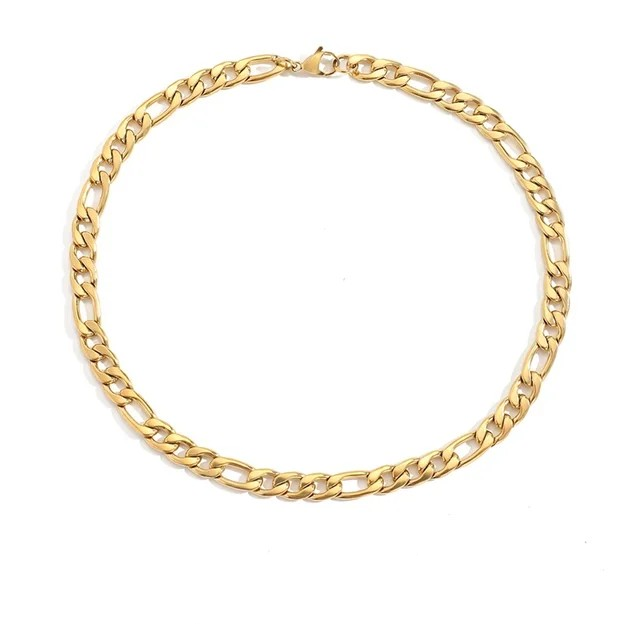 Unisex Figaro Chain Bracelet (Various Widths)