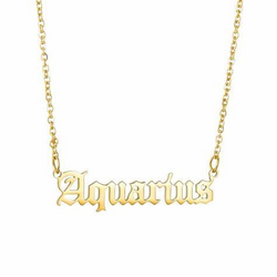 Zodiac Name Necklace