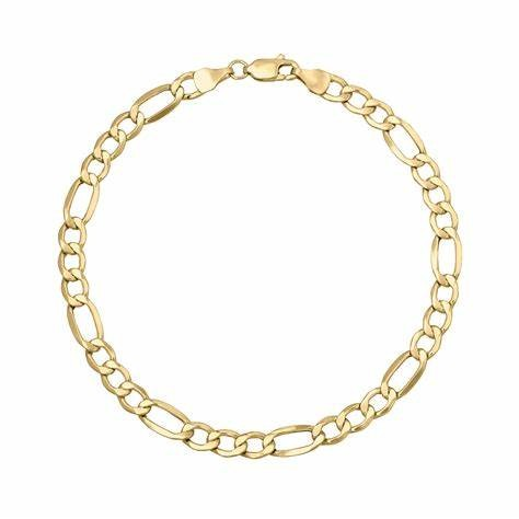 Unisex Figaro Chain Bracelet (Various Widths)