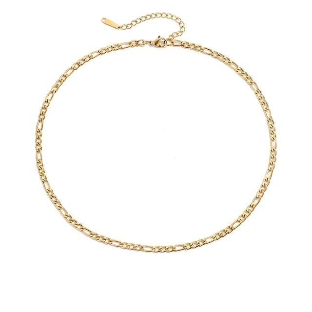 Unisex Figaro Chain Bracelet (Various Widths)