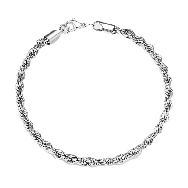 Unisex Rope Chain Bracelet (Silver)