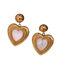 Radiant Heart Pendant Earrings