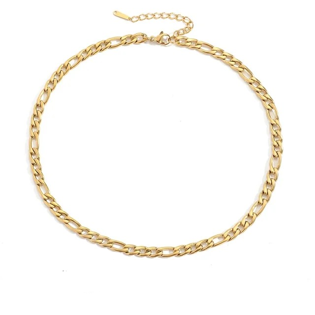 Unisex Figaro Chain Bracelet (Various Widths)